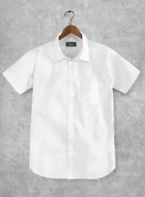 Italian Cotton Dobby Paolu White Shirt