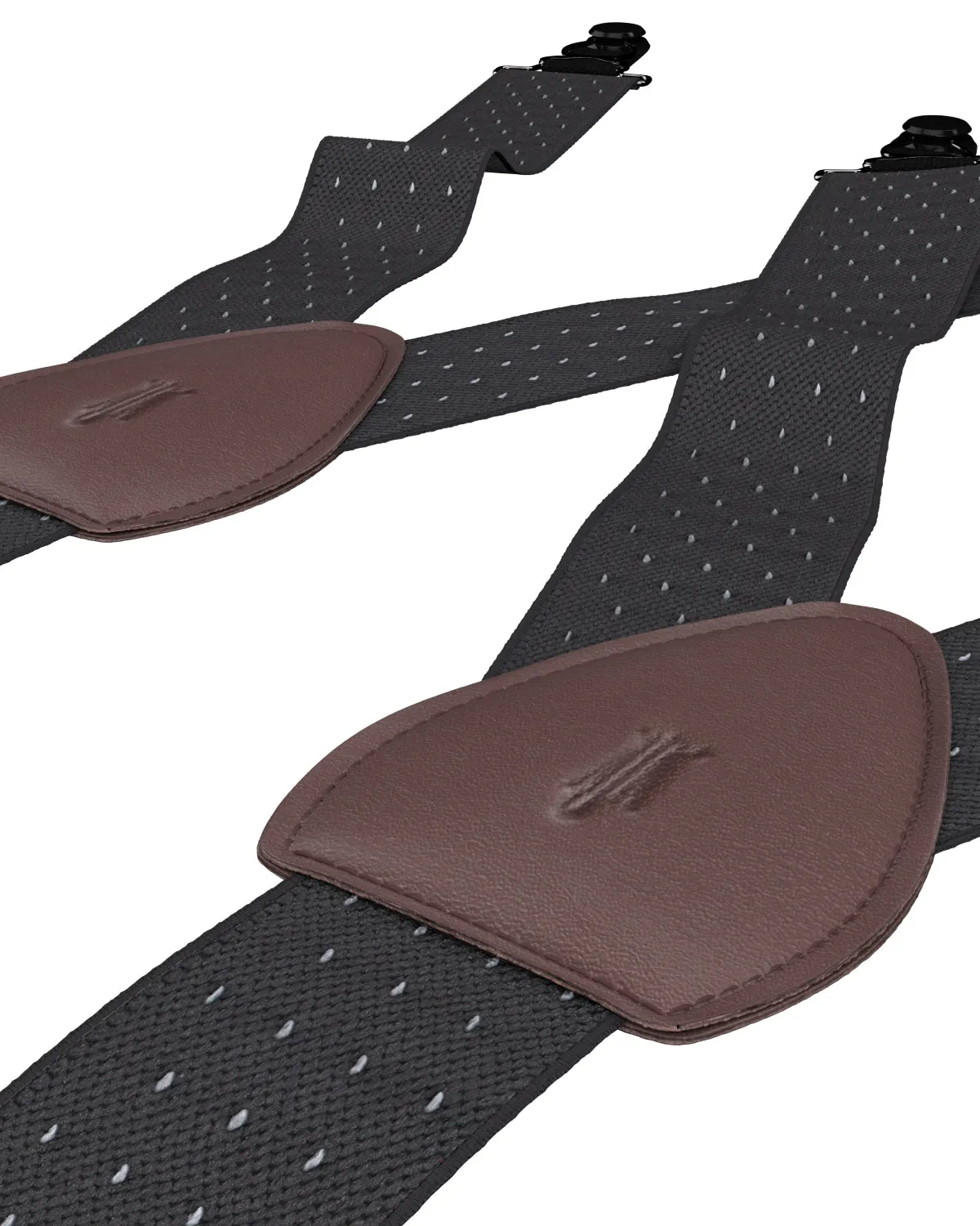 Jackson Dot Black White Shirttail Garters