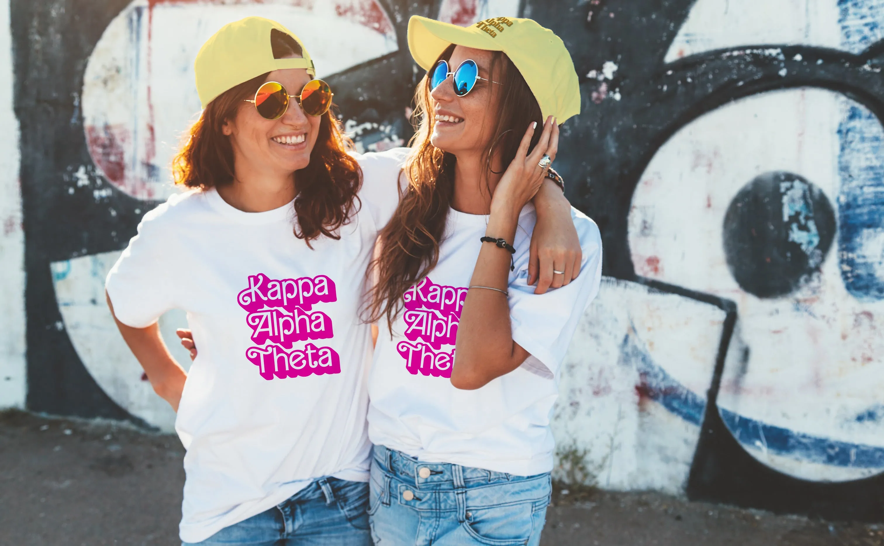 Kappa Kappa Gamma T-Shirt- Retro Dolly Sorority Name Design, Relaxed Fit