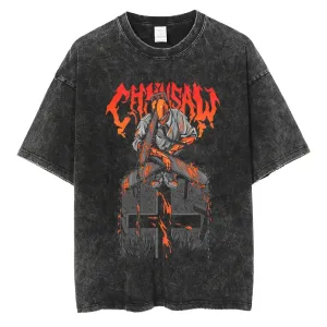 [KUJO] "Devil Hunter" Vintage Oversized T Shirt