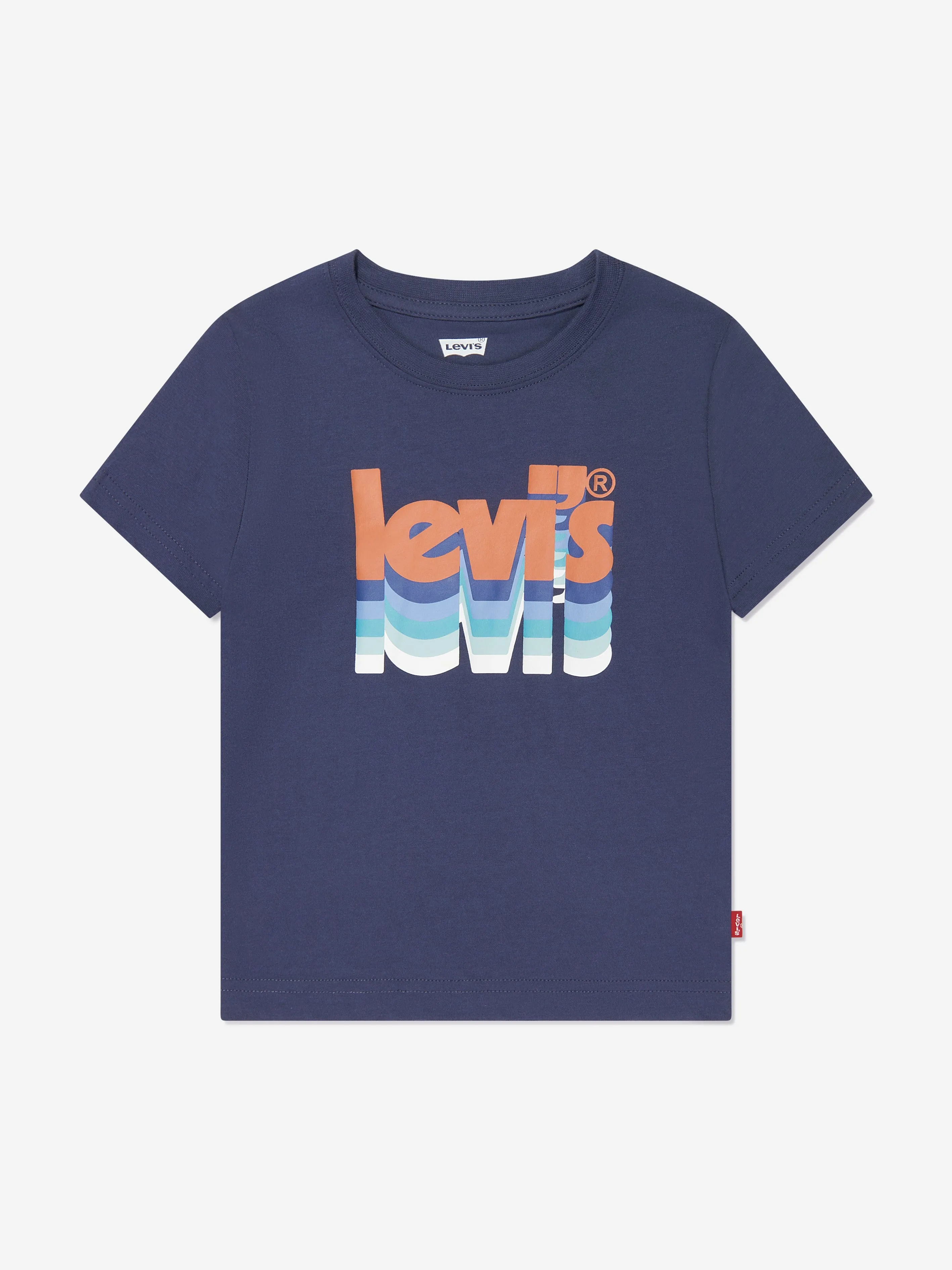Levi's Wear Boys Layered Poster Logo T-Shirt in Blue