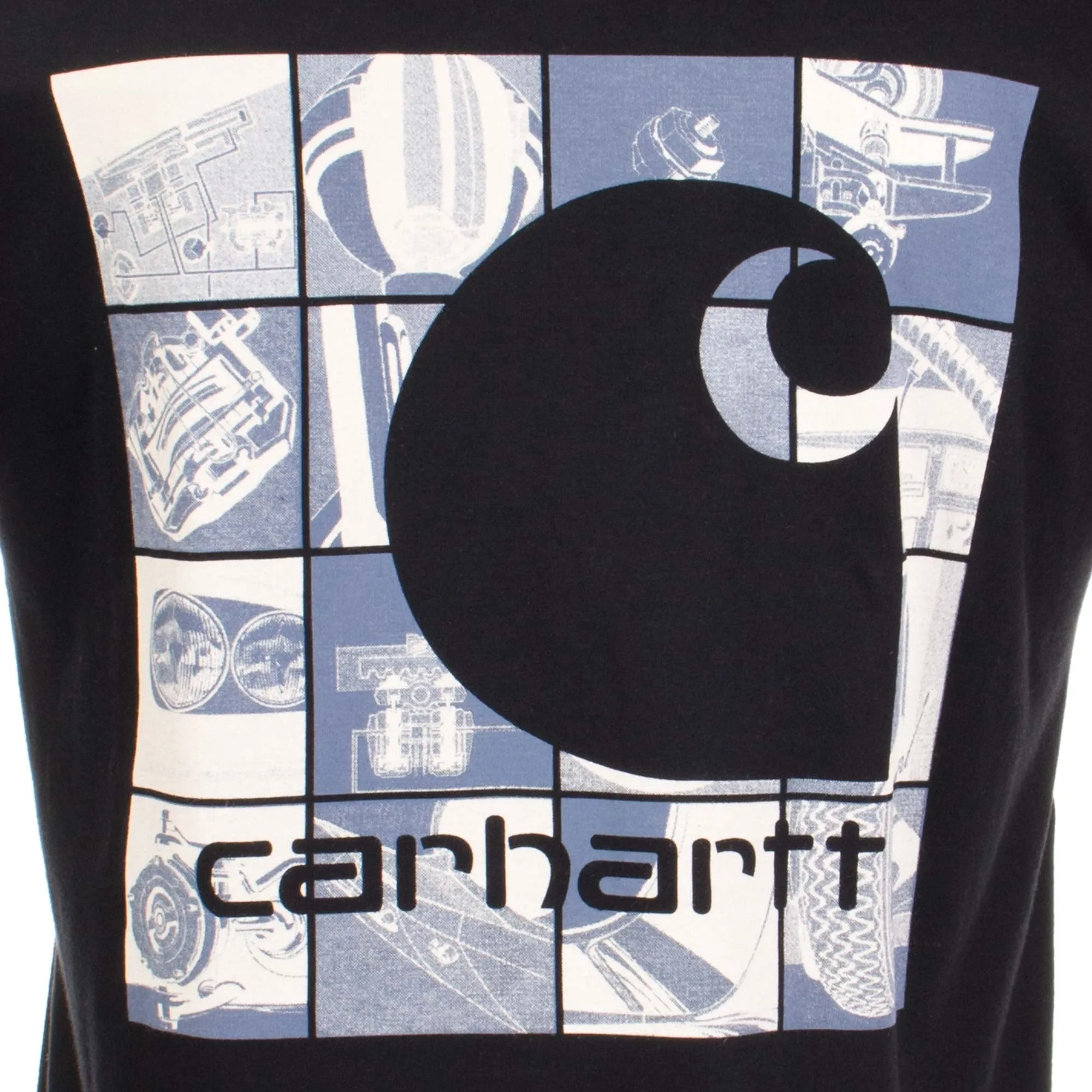 Long Sleeved Relaxed Fit Grid C T-Shirt
