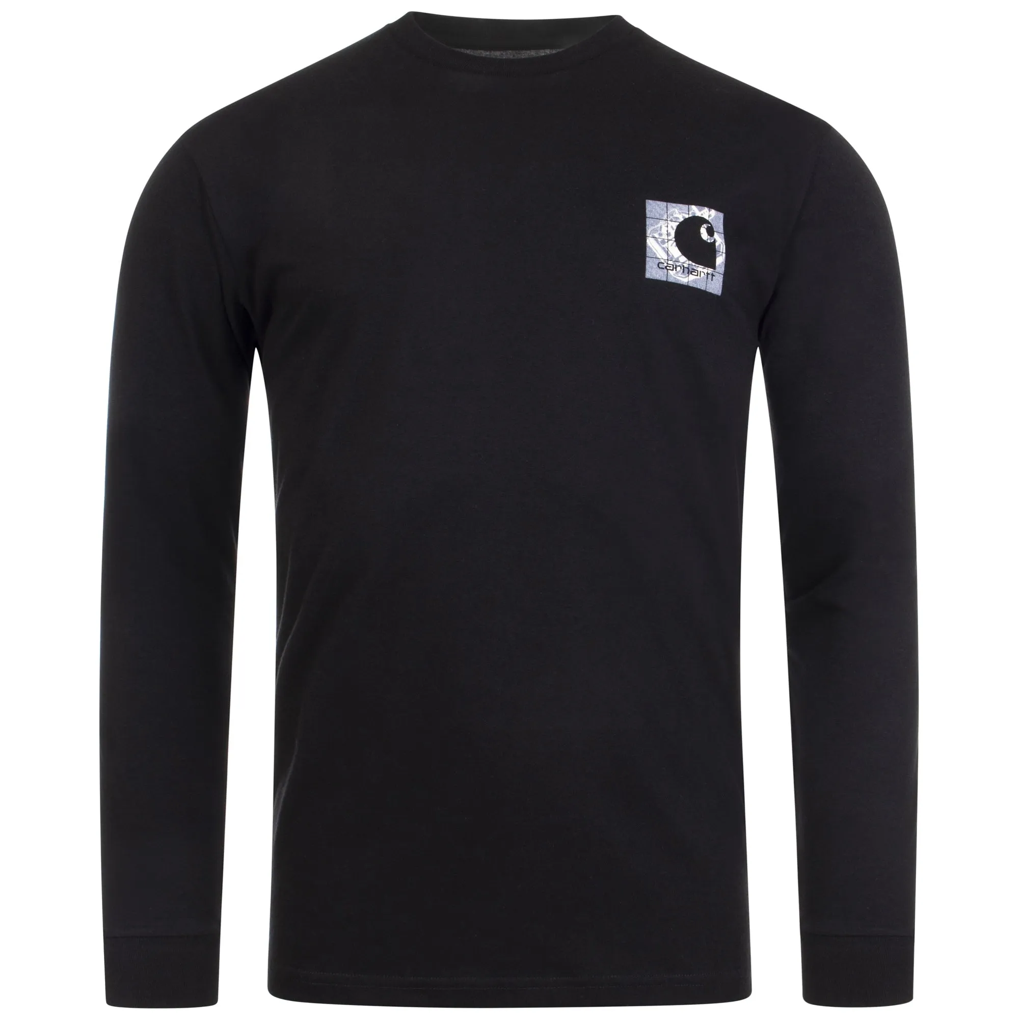 Long Sleeved Relaxed Fit Grid C T-Shirt