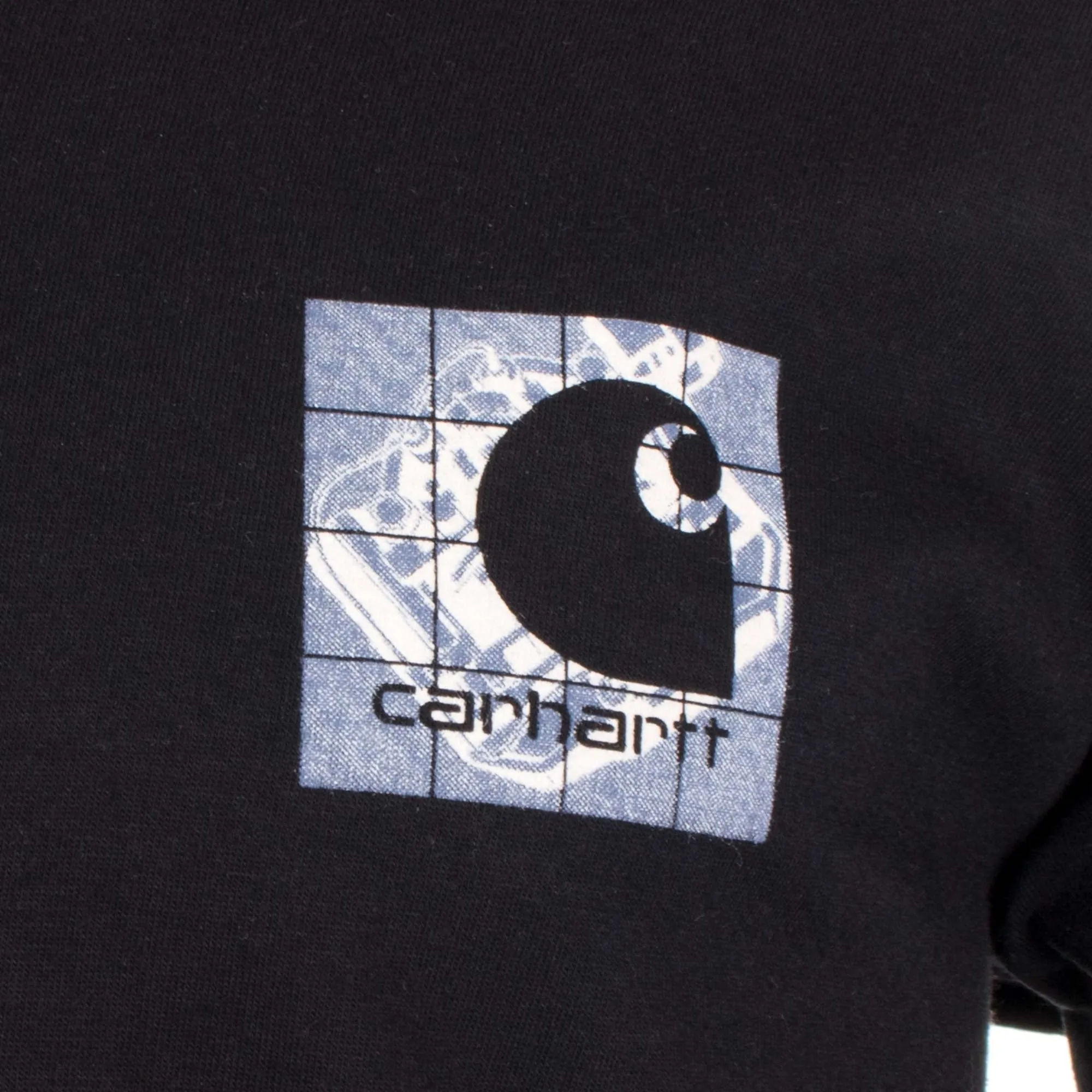 Long Sleeved Relaxed Fit Grid C T-Shirt