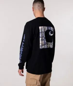 Long Sleeved Relaxed Fit Grid C T-Shirt