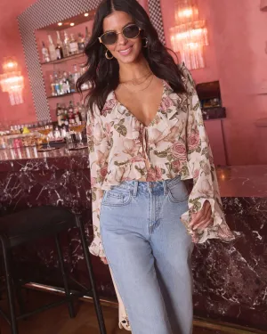 Lovers Bloom Floral Ruffle Blouse