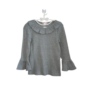 LS Ribbed Top / Ruffle Cuffs