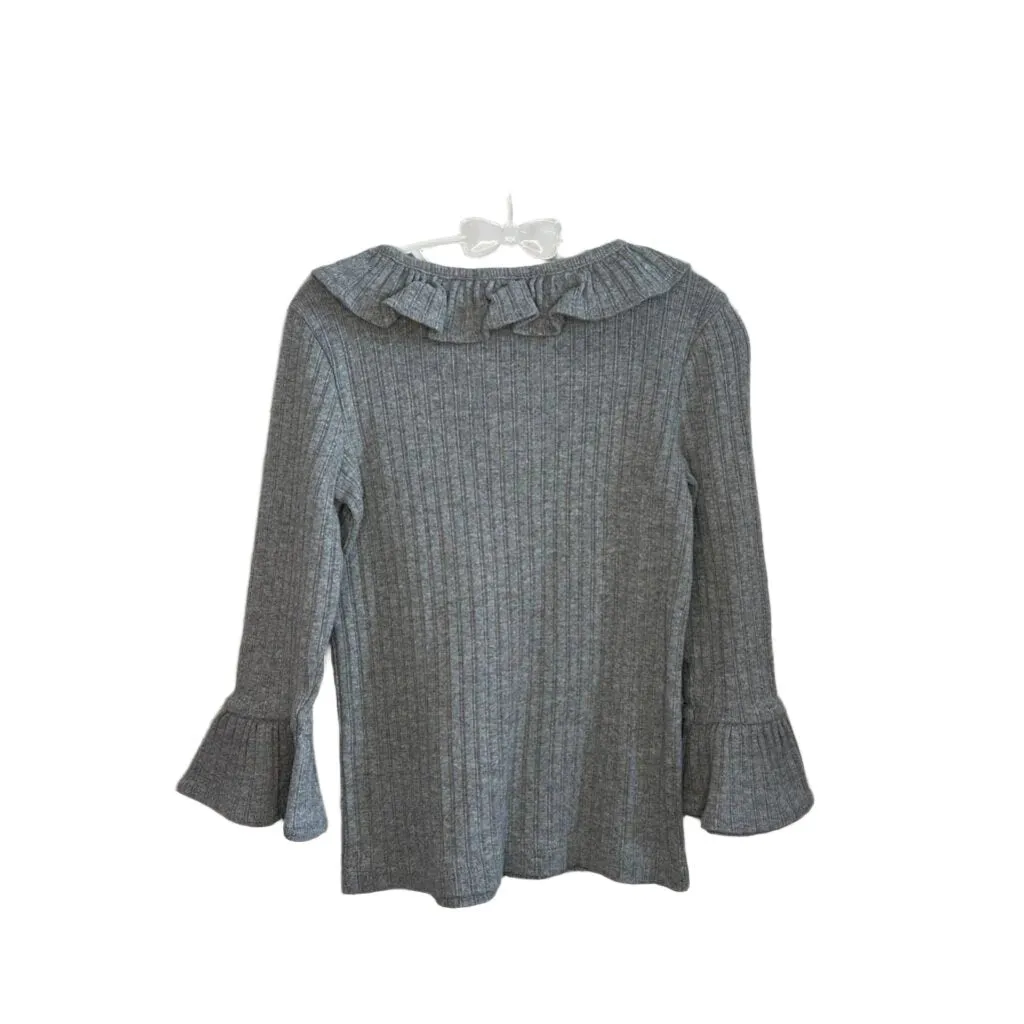 LS Ribbed Top / Ruffle Cuffs
