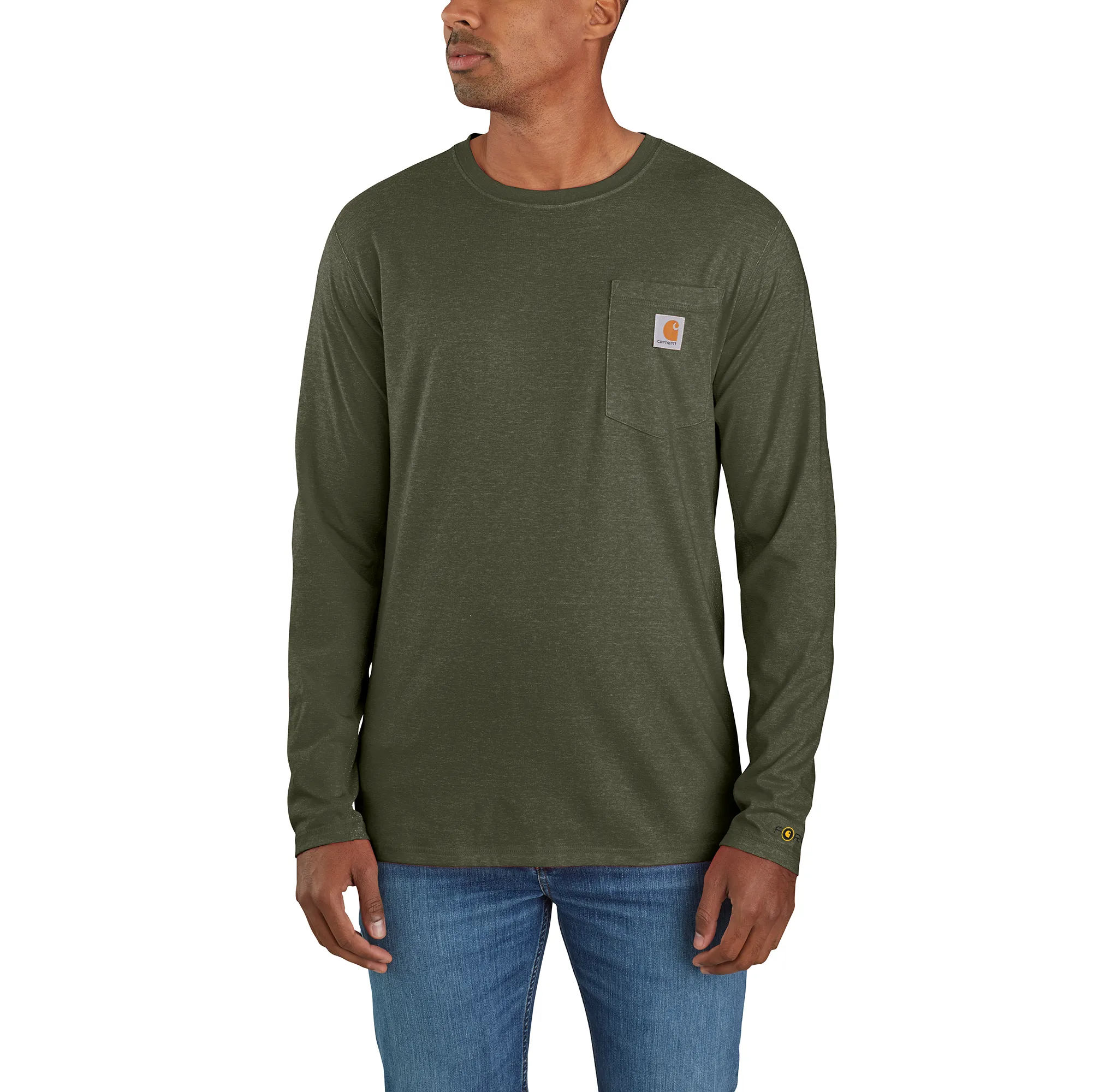 Men's Force Relaxed Fit Midweight Long-Sleeved Pocket T-shirt