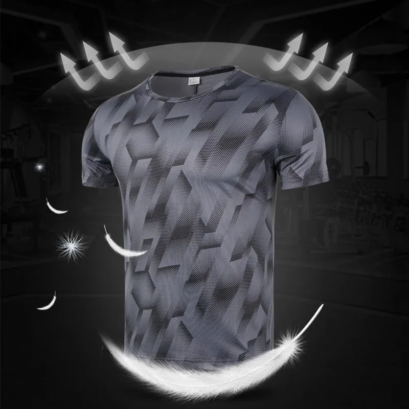 Mens Quick-drying Breathable Short Sleeve T-shirt