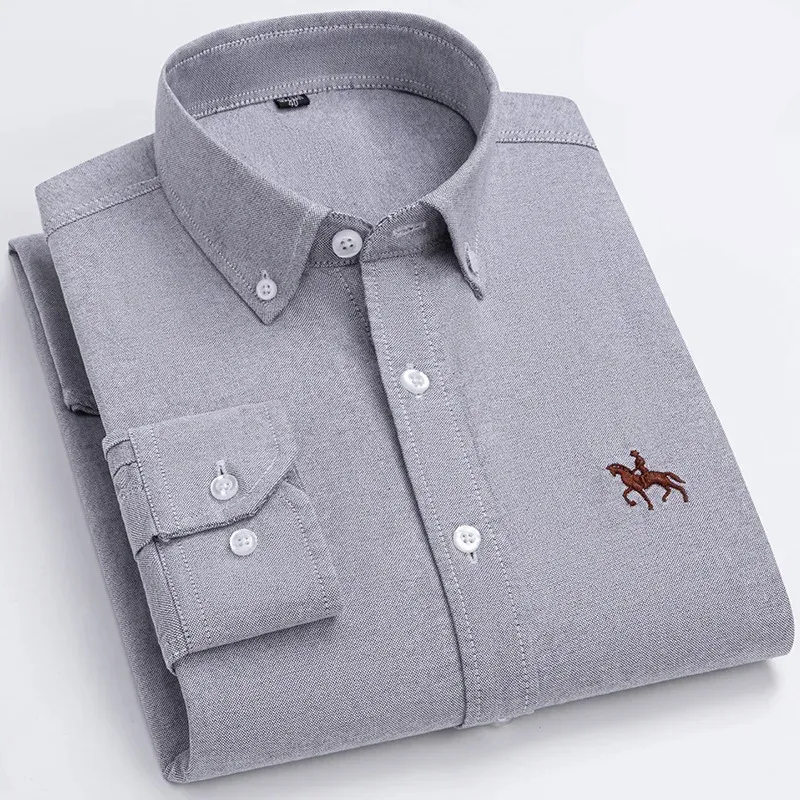 Men's Regular Fit Checked and Striped Shirt with Embroidered Logo | Perfect for Everyday Wear