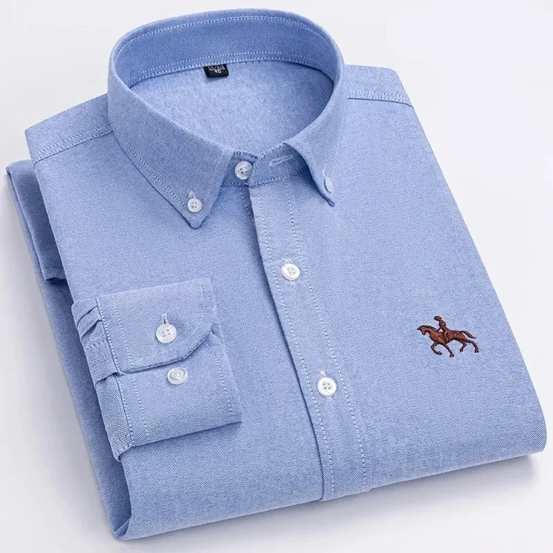Men's Regular Fit Checked and Striped Shirt with Embroidered Logo | Perfect for Everyday Wear