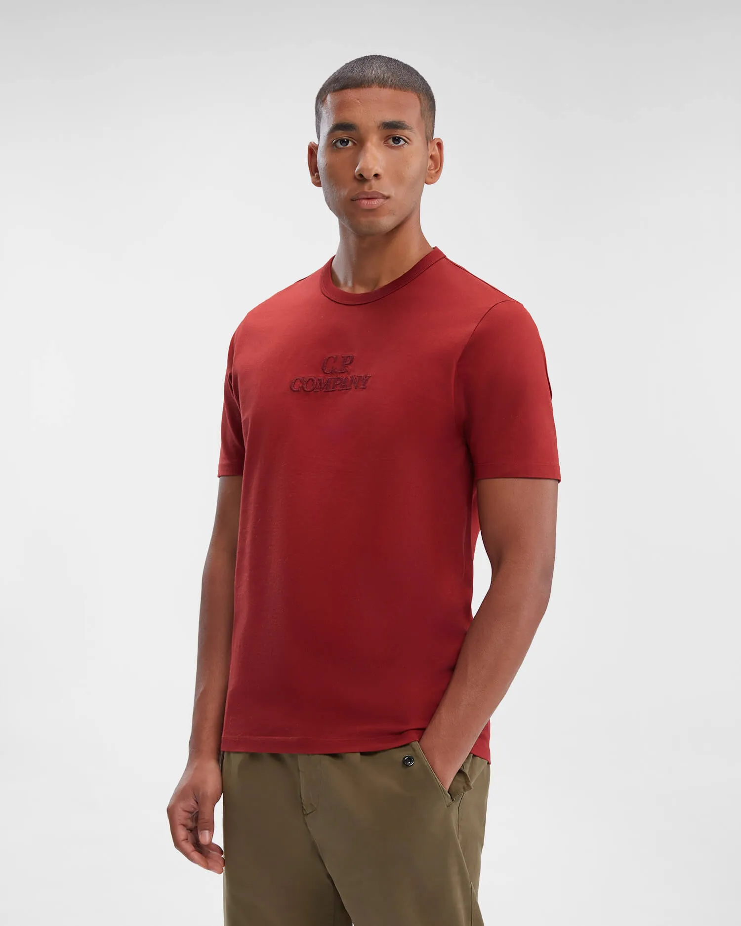 Mercerized Jersey 30/2 Twisted Logo T-Shirt