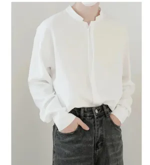 Minimalist Long Sleeve Collar Shirt