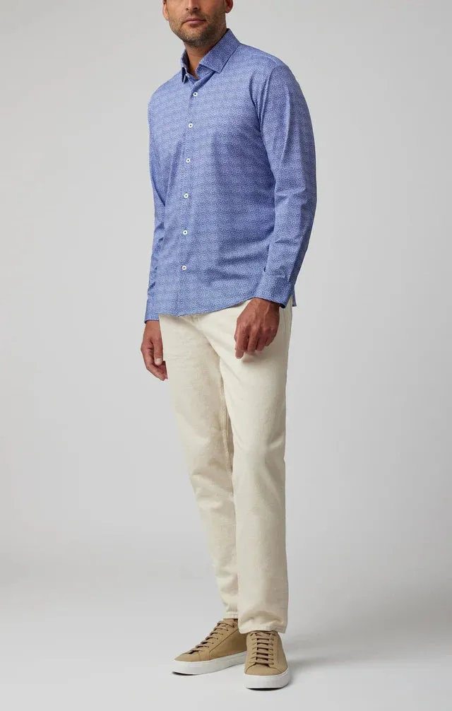 Navy Petals Long Sleeve Shirt