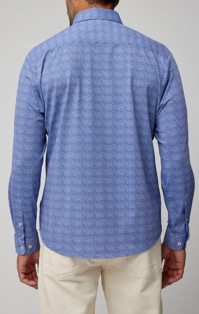 Navy Petals Long Sleeve Shirt