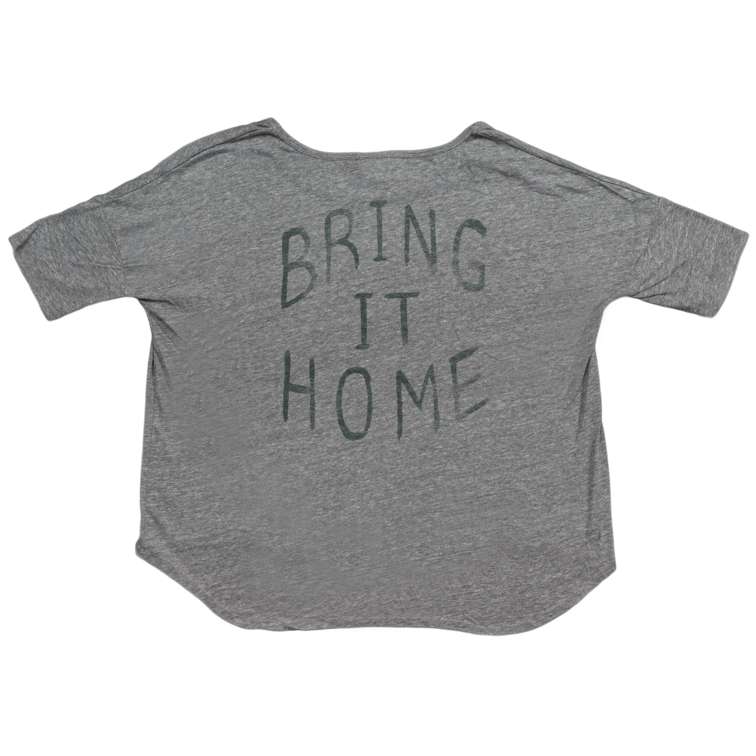 New York Jets Bring It Home Vintage Gameday Juniors Slouch Steel T-shirt