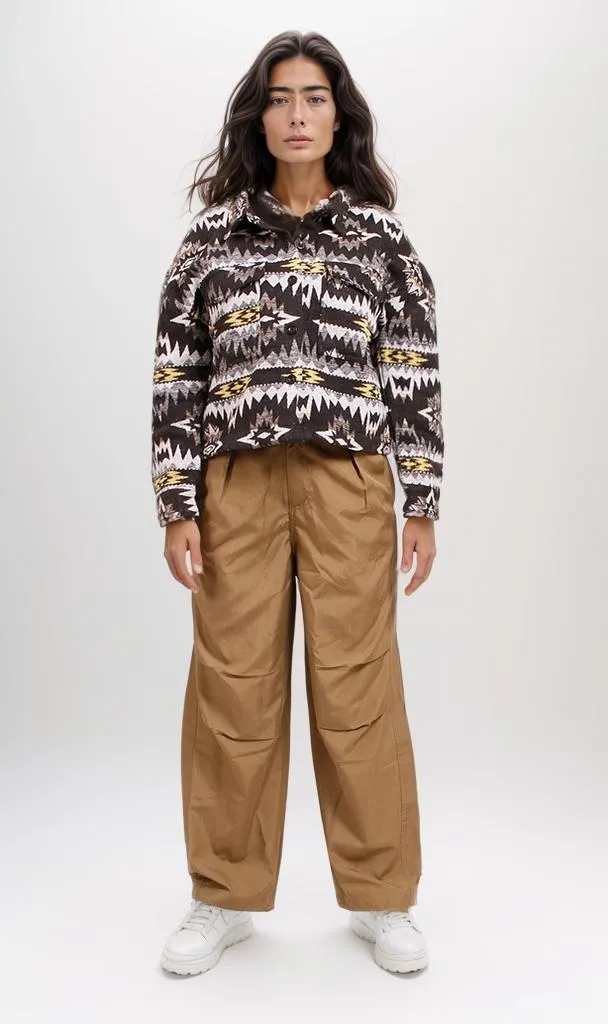 o200914-AZTEC-PRINT KNIT SWEATER - MULTICOLOR