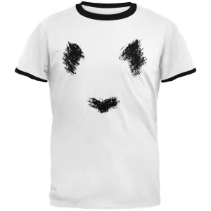 Panda Minimalist White-Black Men's Ringer T-Shirt