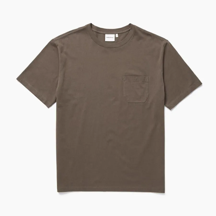 Pima Crew Pocket Tee (Bitter Brown)