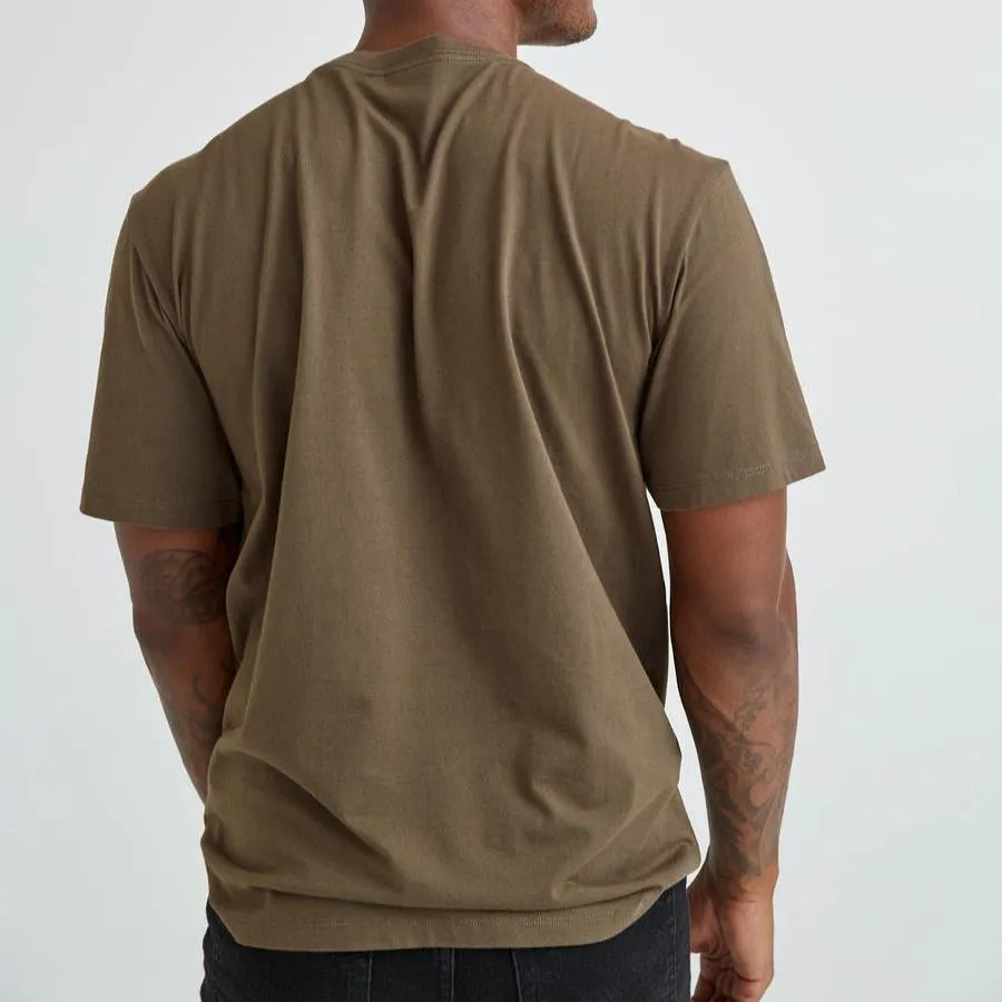 Pima Crew Pocket Tee (Bitter Brown)