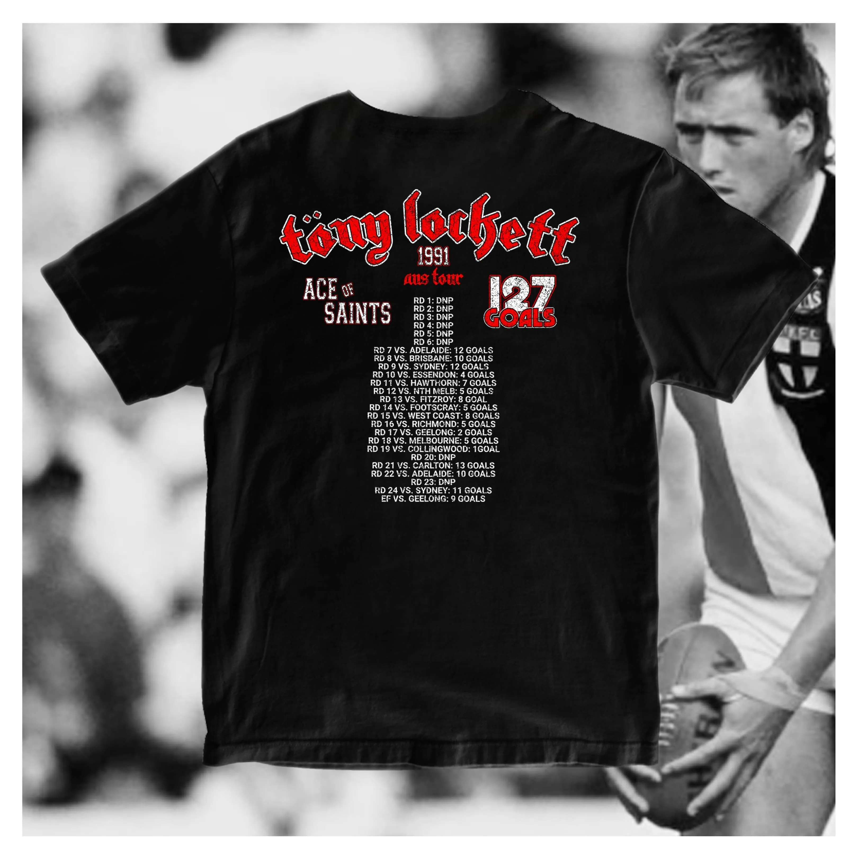 'PLUGGA: ACE OF SAINTS ’91 TOUR: BLACK - HEAVY TEE