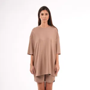 Premium Oversized T-shirt For Women - Choco