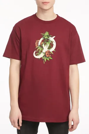 Primitive Guys Burgundy Classic Rosebud Short Sleeve Graphic Tee