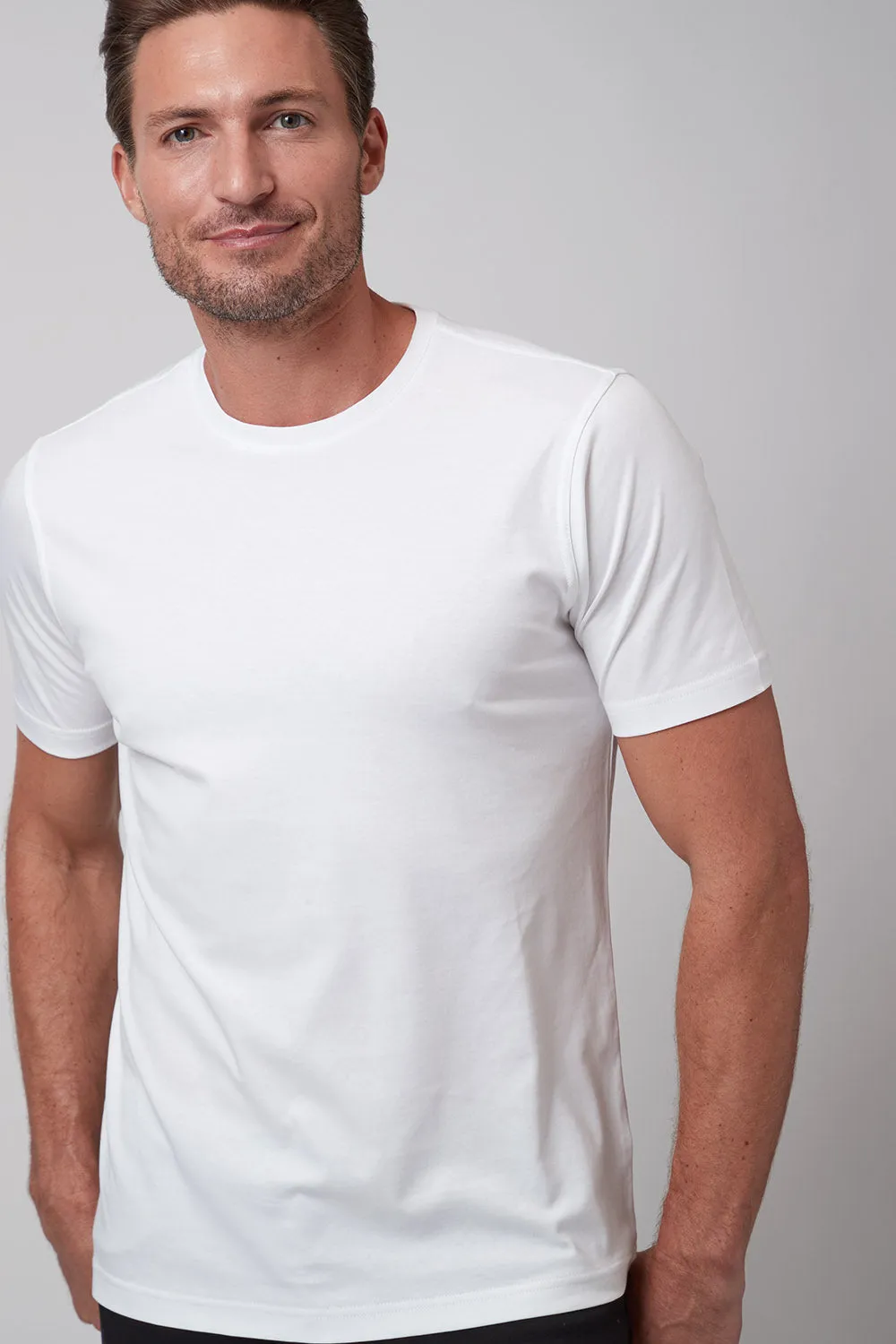 Raffi The Lafayette Must Have Crew Neck RW22202 | White | Aqua Collection