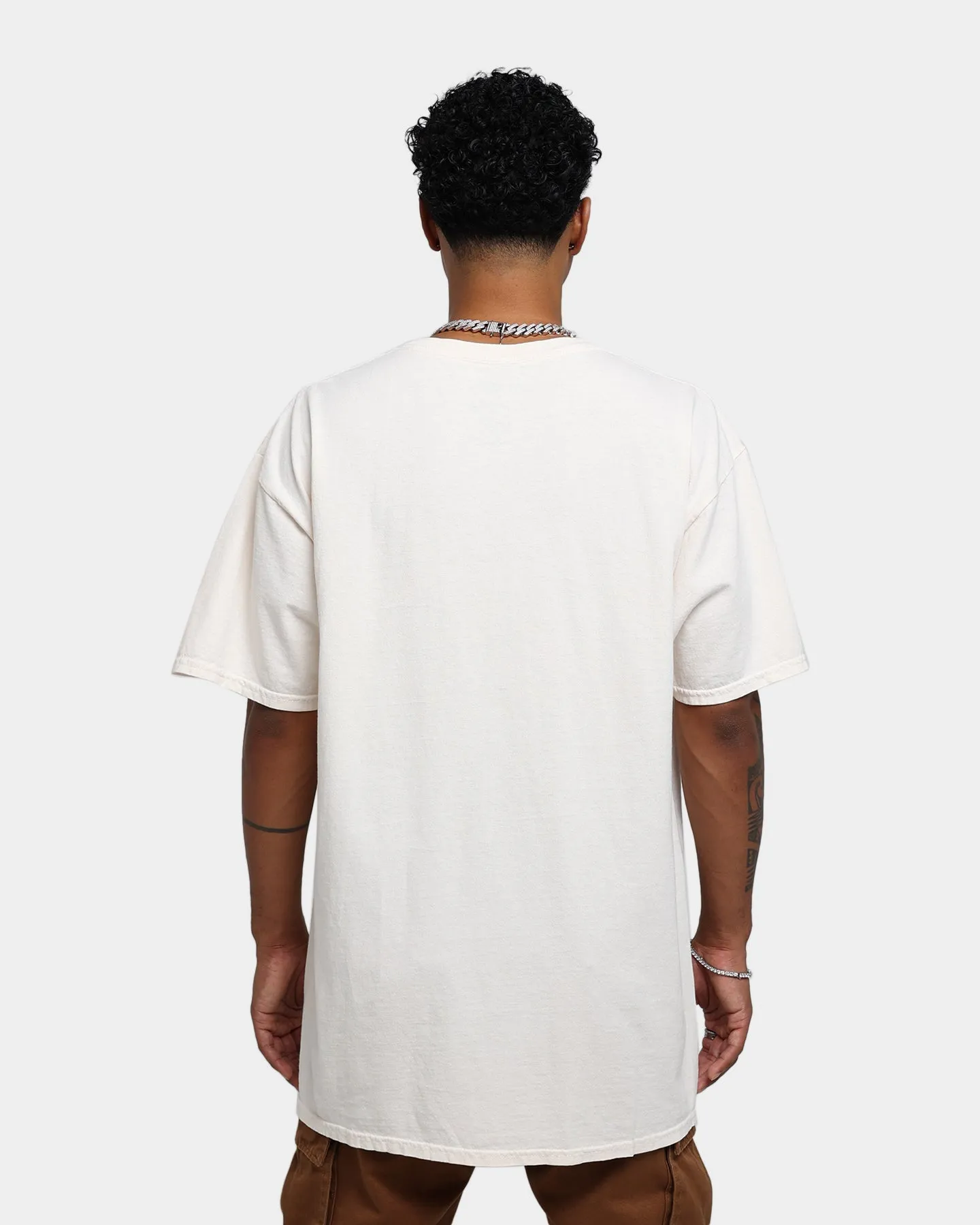 Rats Get Fat Tattoo Split Print T-Shirt Off White