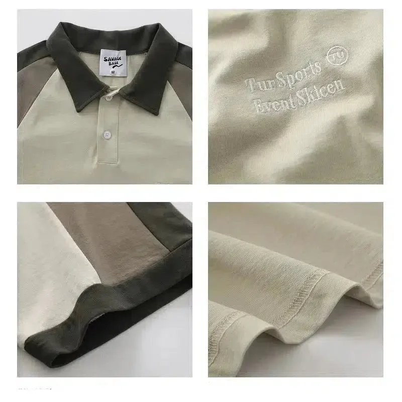 Relaxed Fit Contrast Polo Shirt