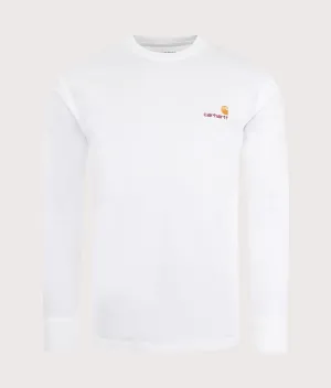 Relaxed Fit Long Sleeve American Script T-Shirt
