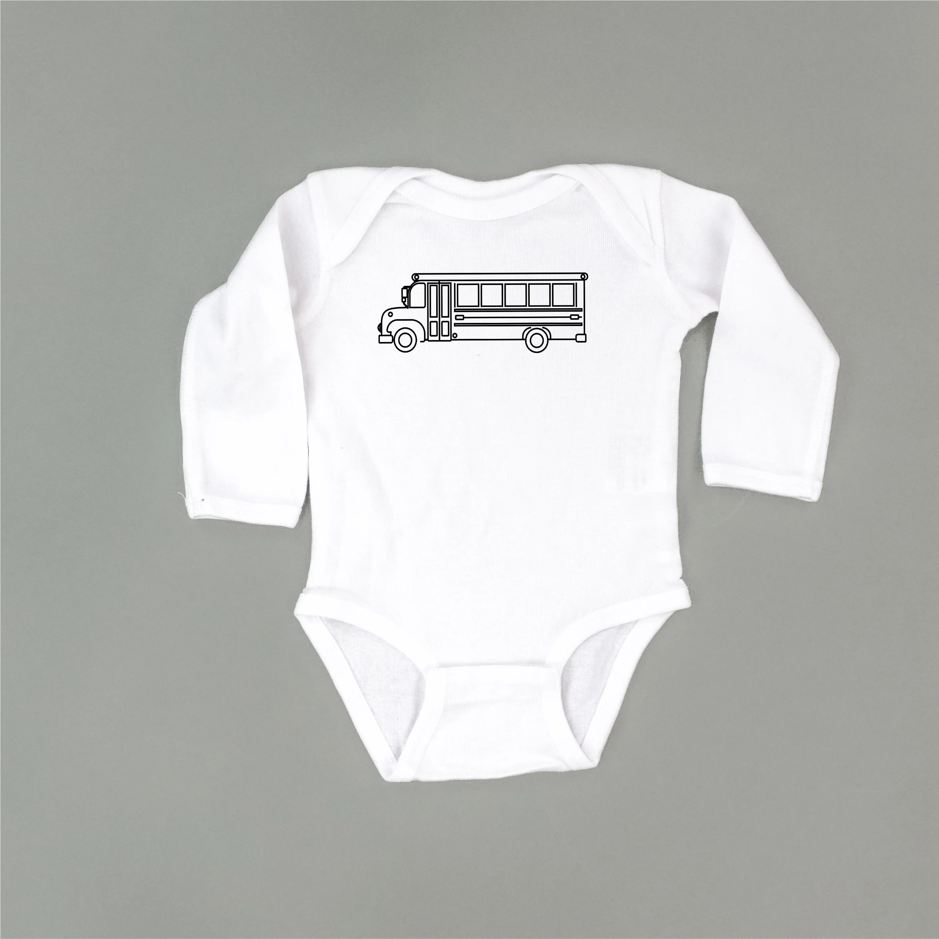 SCHOOL BUS - Minimalist Design - Long Sleeve Child Shirt