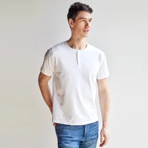 Short Sleeve Henley (White)