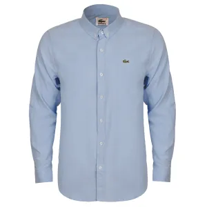 Side Logo Button Down Shirt- Blue