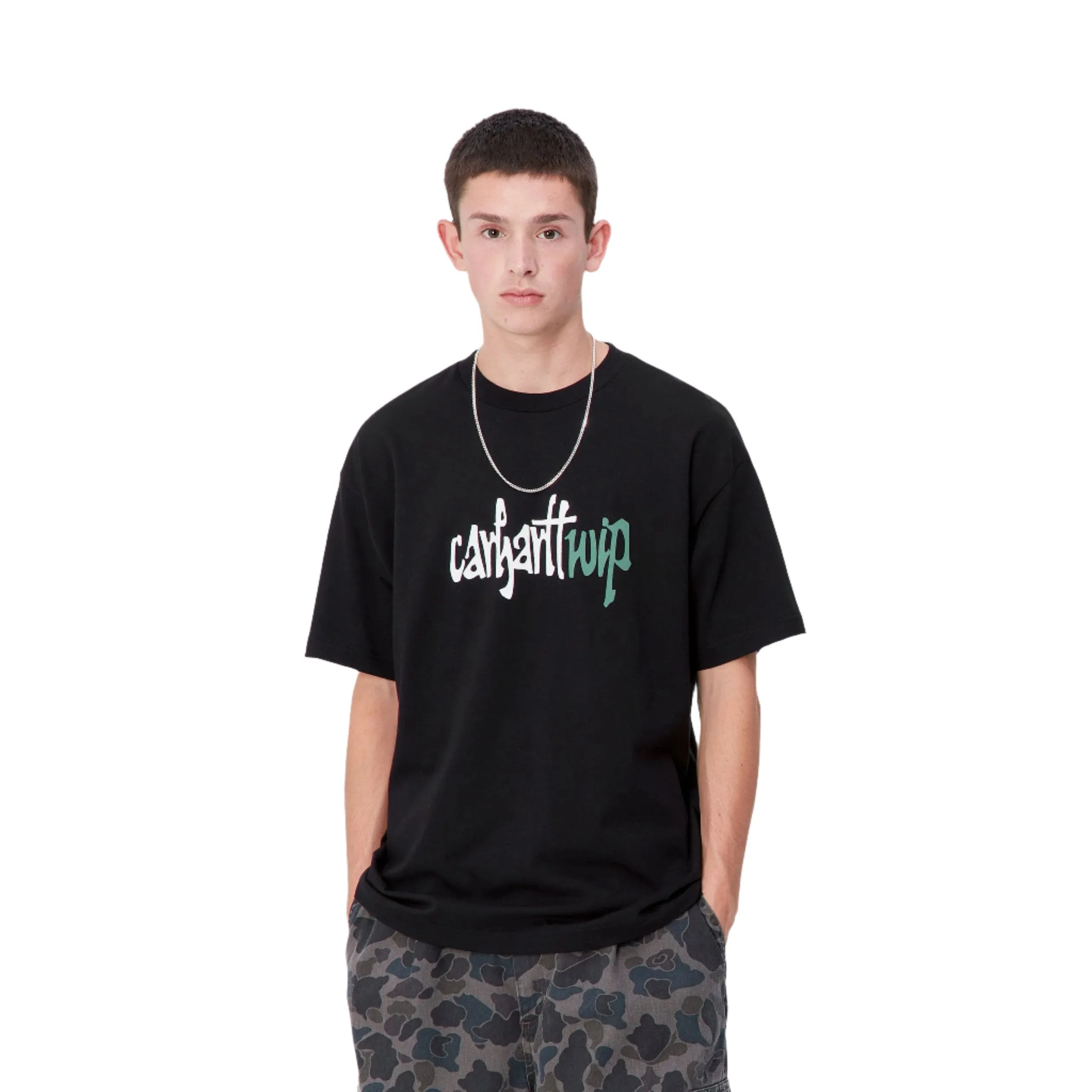 S/S BRUSH WIP T-SHIRT BLACK