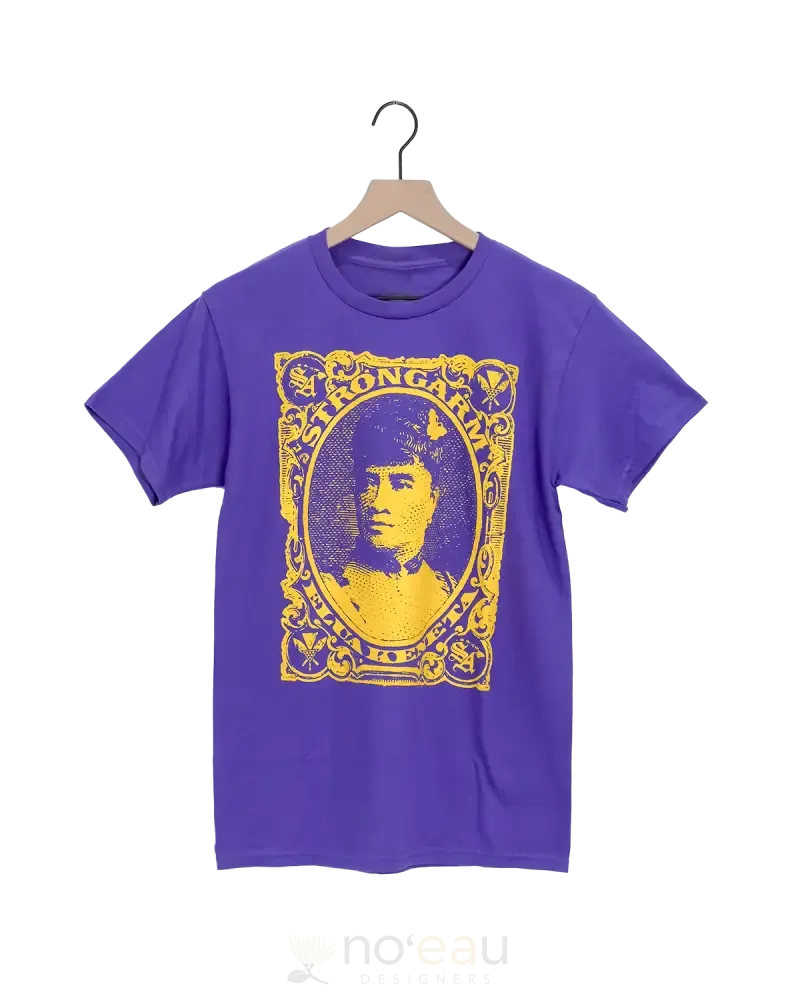 STRONGARM HAWAIIANS - Liliuokalani Stamp Purple/Yellow T-Shirt