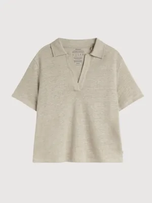 T-Shirt Tromsalf Beige Woman Linen | Ecoalf