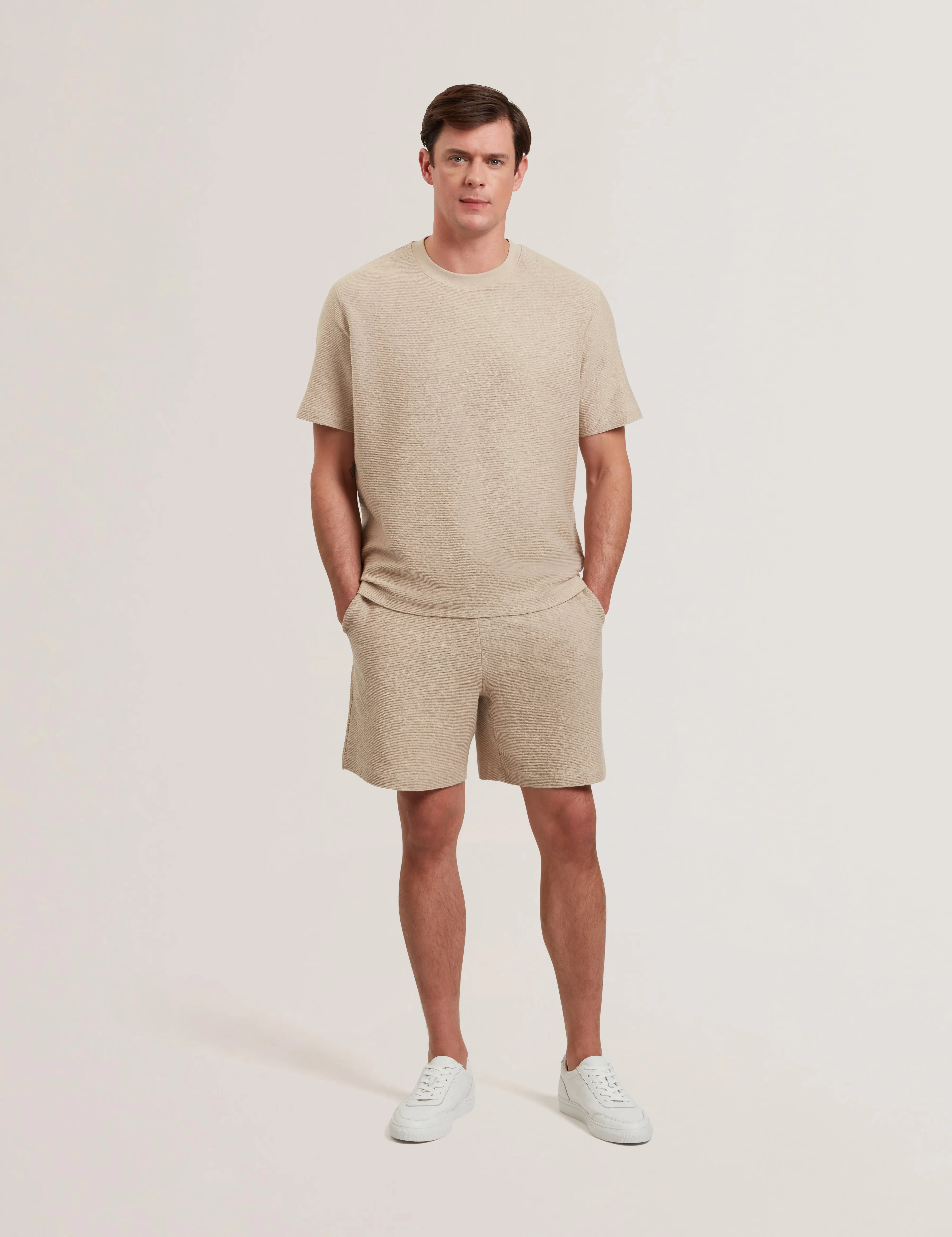 Tomaos Short Sleeve Relaxed Fit T-Shirt Taupe