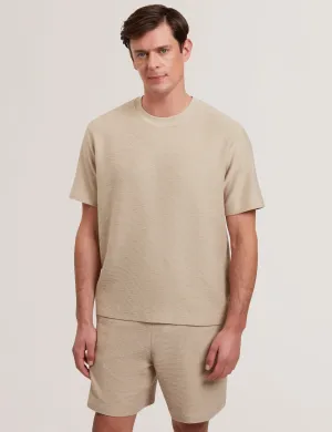 Tomaos Short Sleeve Relaxed Fit T-Shirt Taupe
