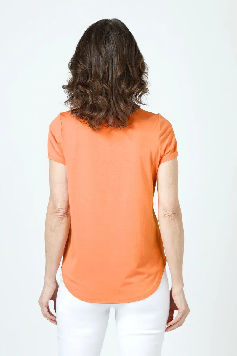 Top Ligne Solid High/Low Short Sleeve Tee