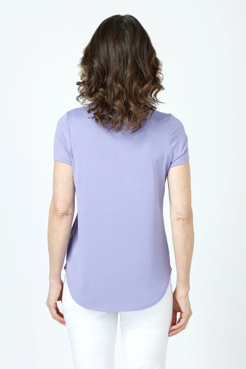 Top Ligne Solid High/Low Short Sleeve Tee
