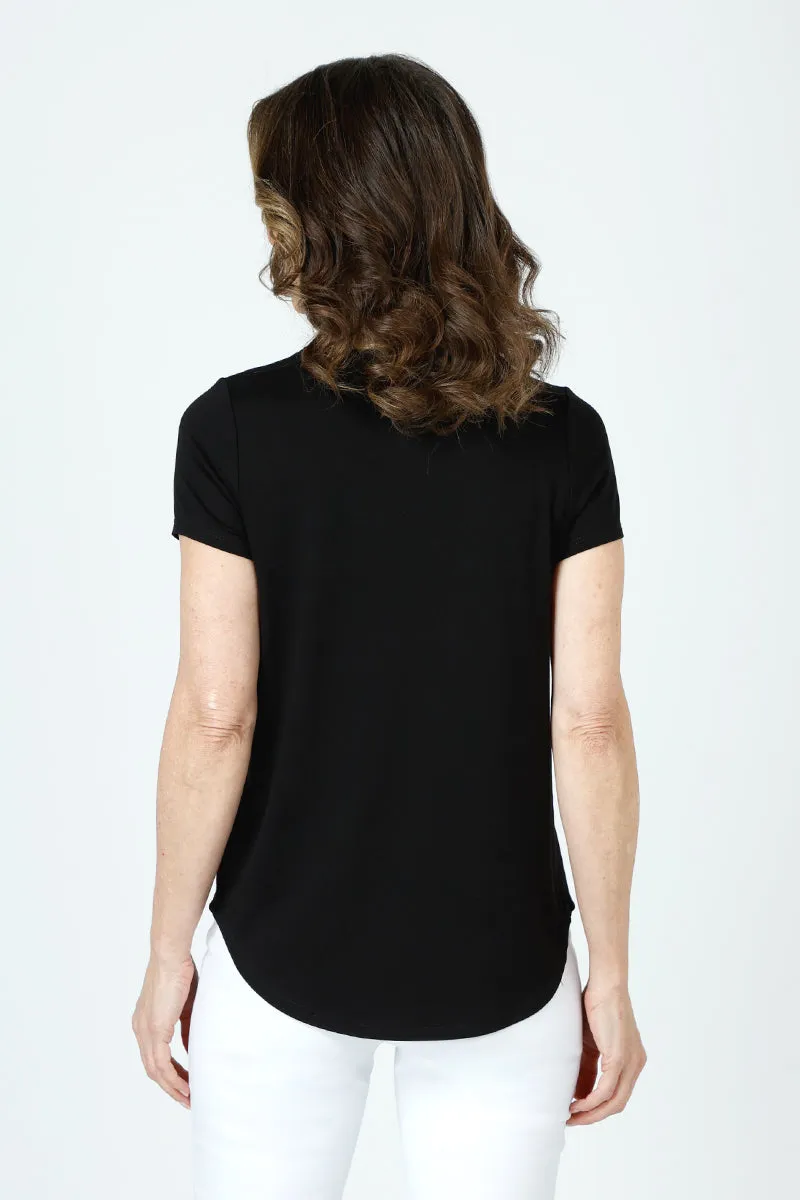 Top Ligne Solid High/Low Short Sleeve Tee