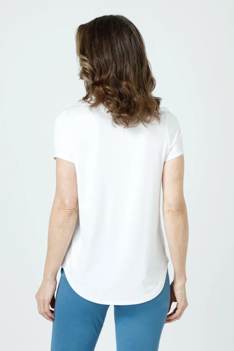 Top Ligne Solid High/Low Short Sleeve Tee