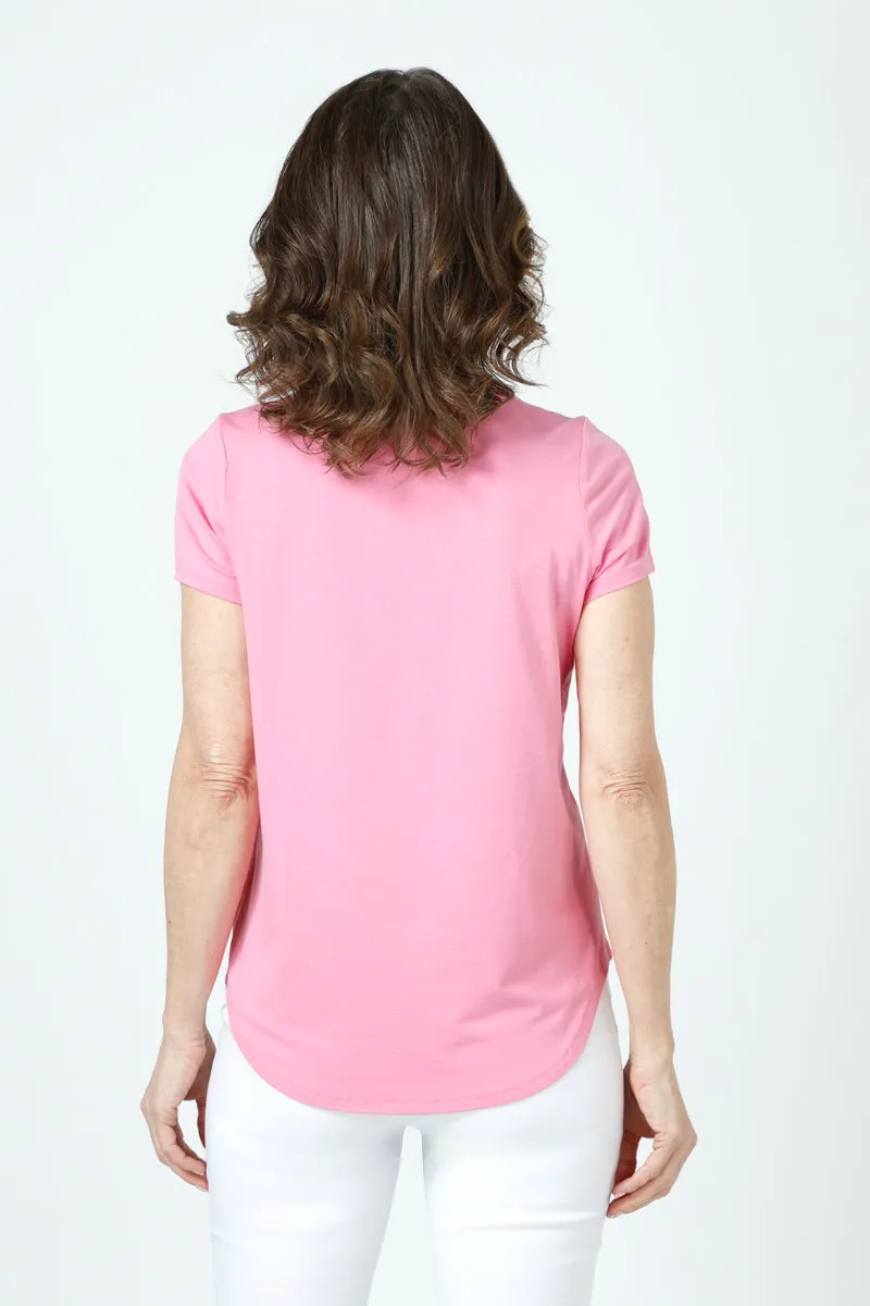Top Ligne Solid High/Low Short Sleeve Tee