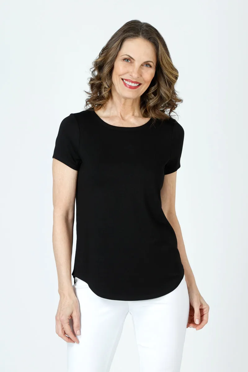 Top Ligne Solid High/Low Short Sleeve Tee