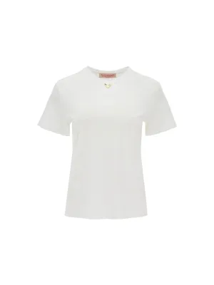 V-Logo Graphic Cotton T-Shirt