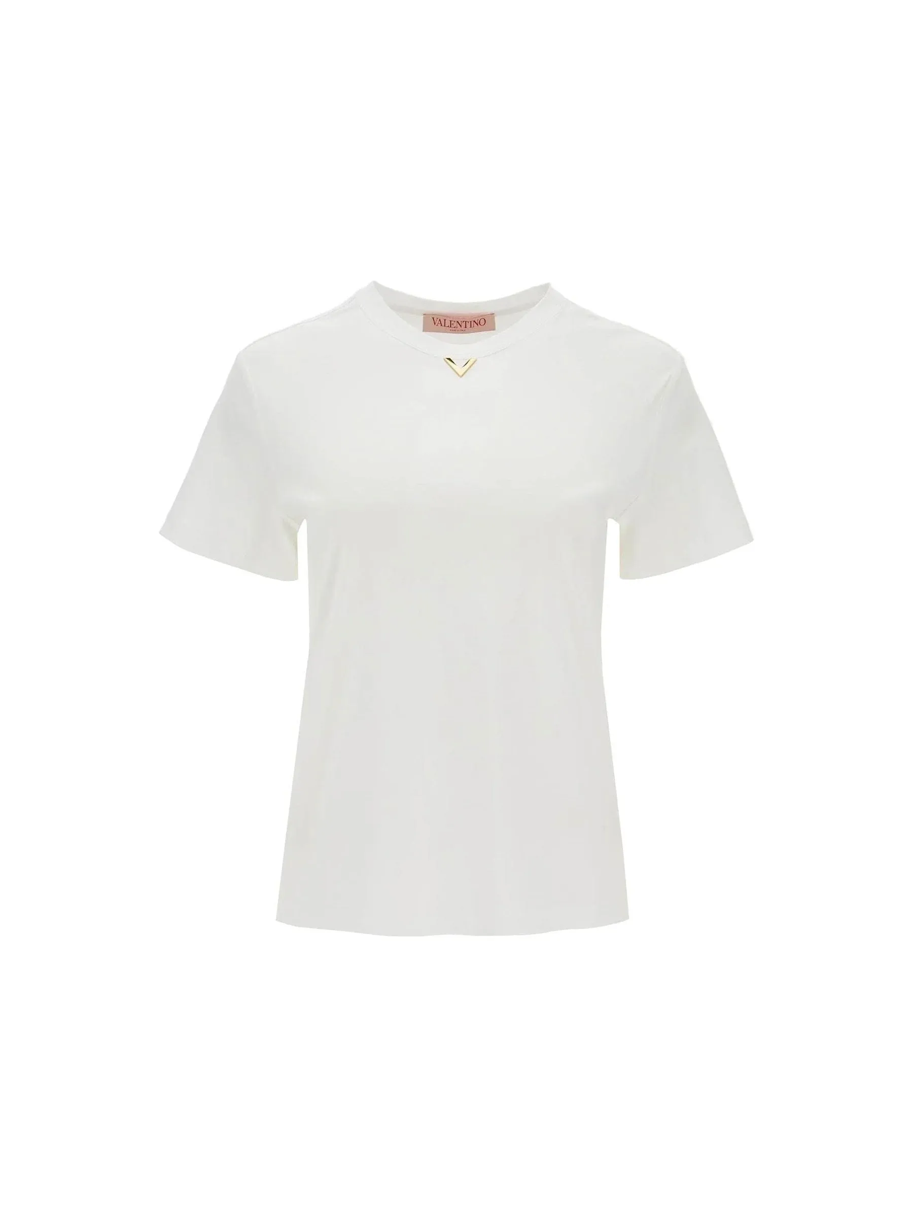 V-Logo Graphic Cotton T-Shirt