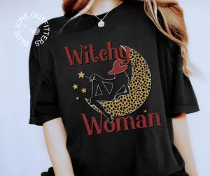 Vintage Leopard Witchy Woman | Comfort Colors Halloween Tee