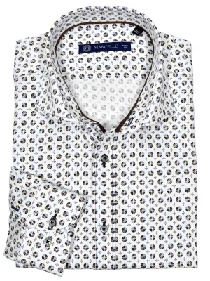 WM126  Slim Fit Soho Medallion Shirt